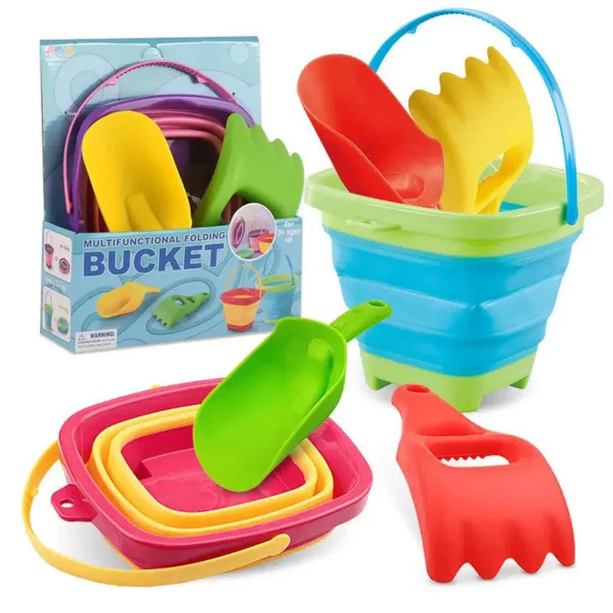 Foldable Sand and Snow Play Bucket Set