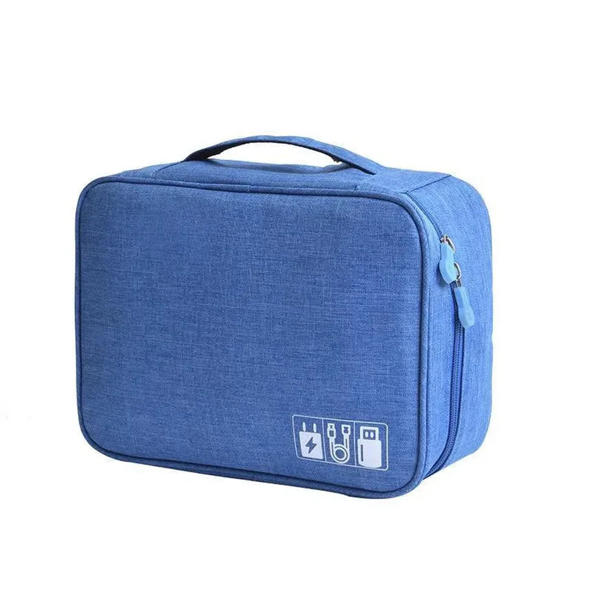 Travel Electronics Organizer Bag Blue
