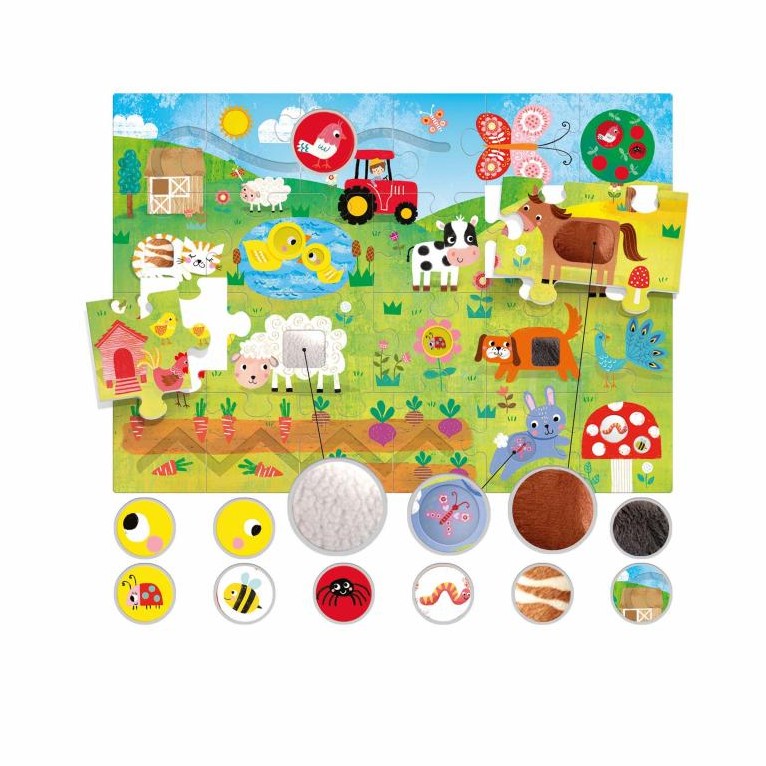 HEADU TACTILE PUZZLE MONTESSORI FARM by HEADU
