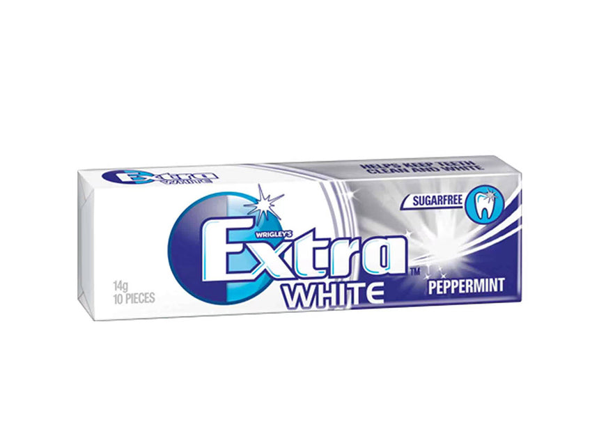 Extra White Peppermint Sugar Free Gum 10 Pieces