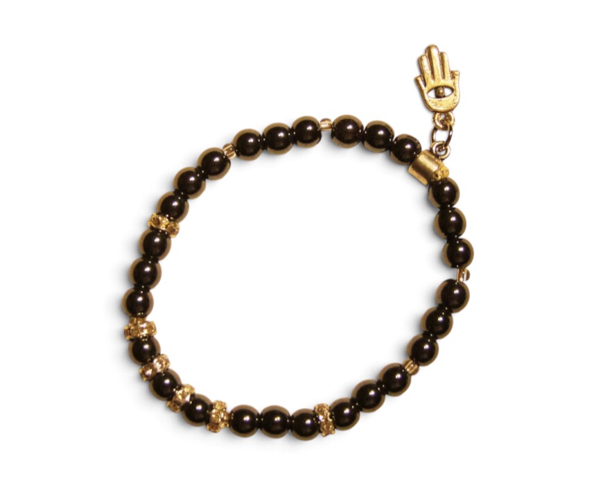 Natural 6mm Hematite Bead Bracelet