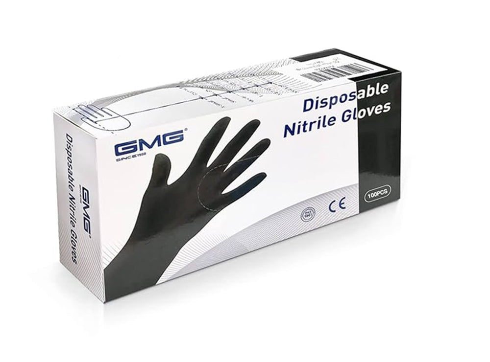 Latex Gloves Black Nitrile Medium 100 Pieces
