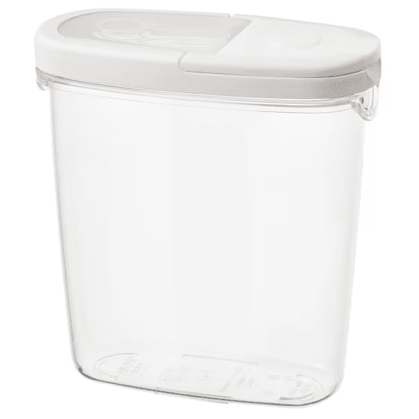 IKEA Dry food jar with lid, transparent/white, 1.3 l