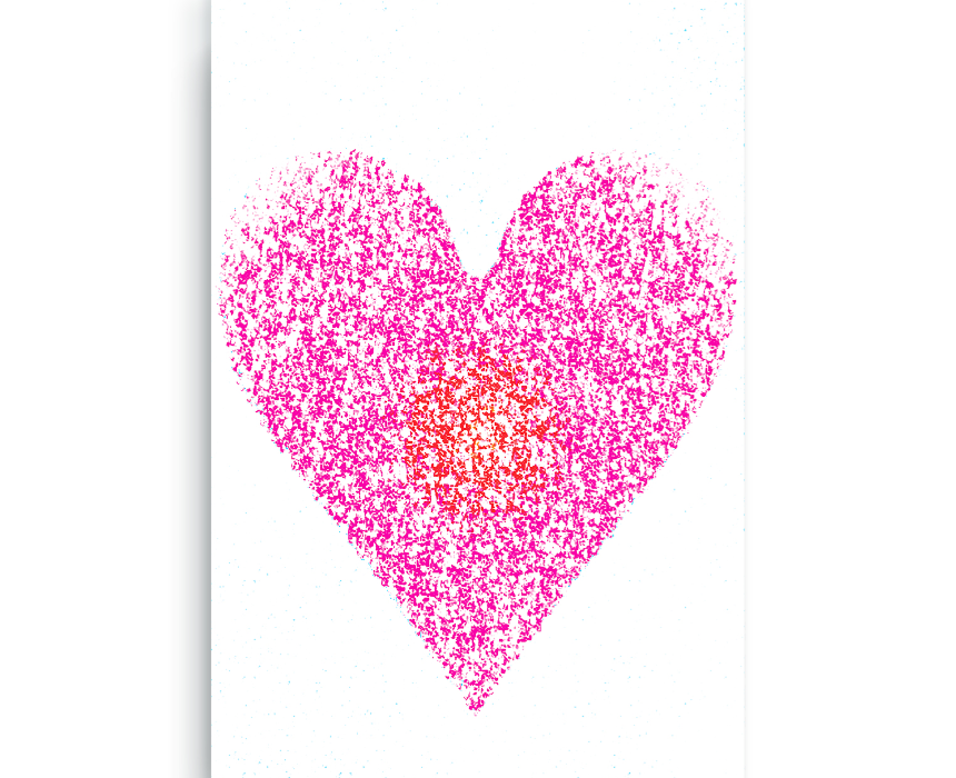 Heart Spread Digital Print Canvas