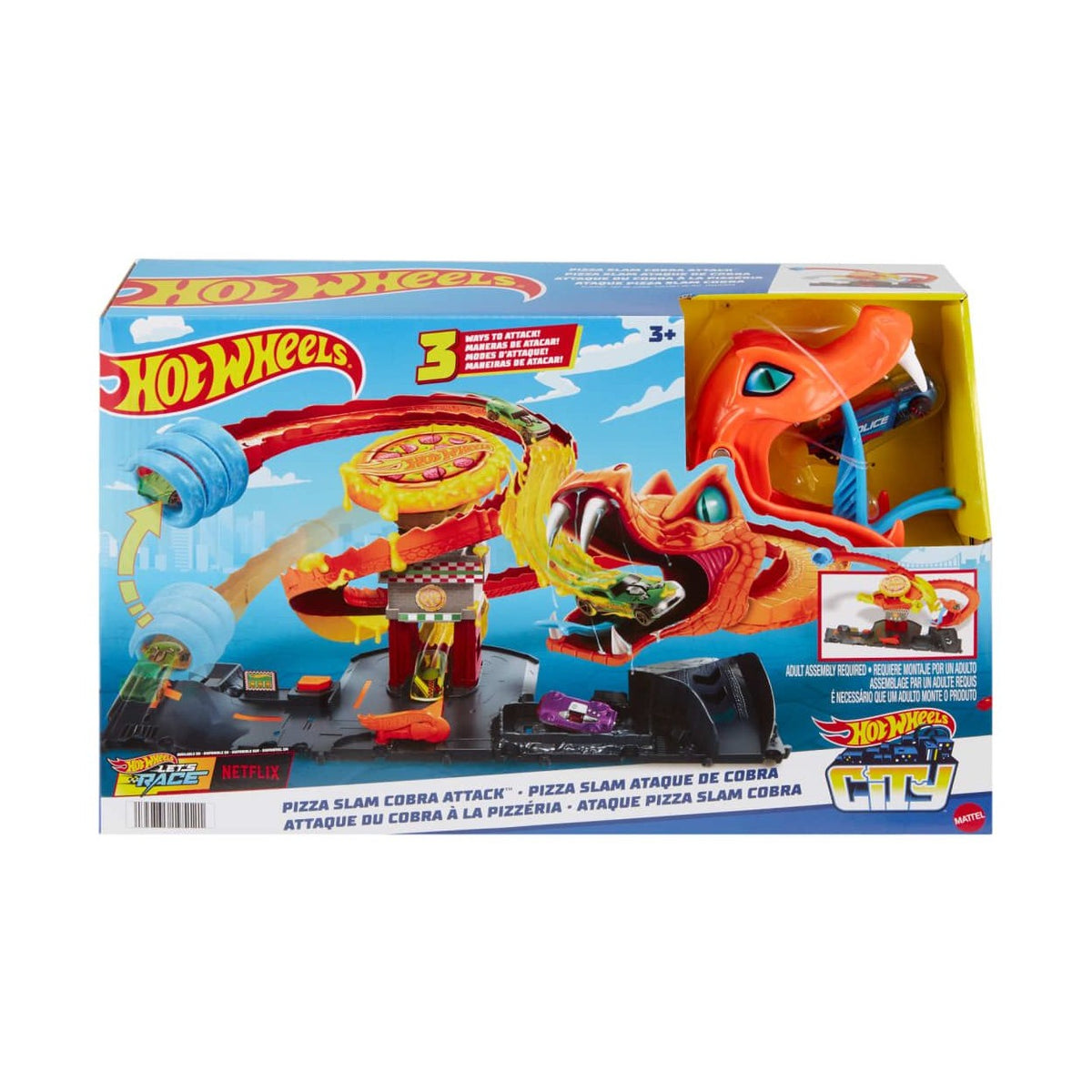 Hot Wheels City Pizza Slam Cobra Attack Playset by Mattel
