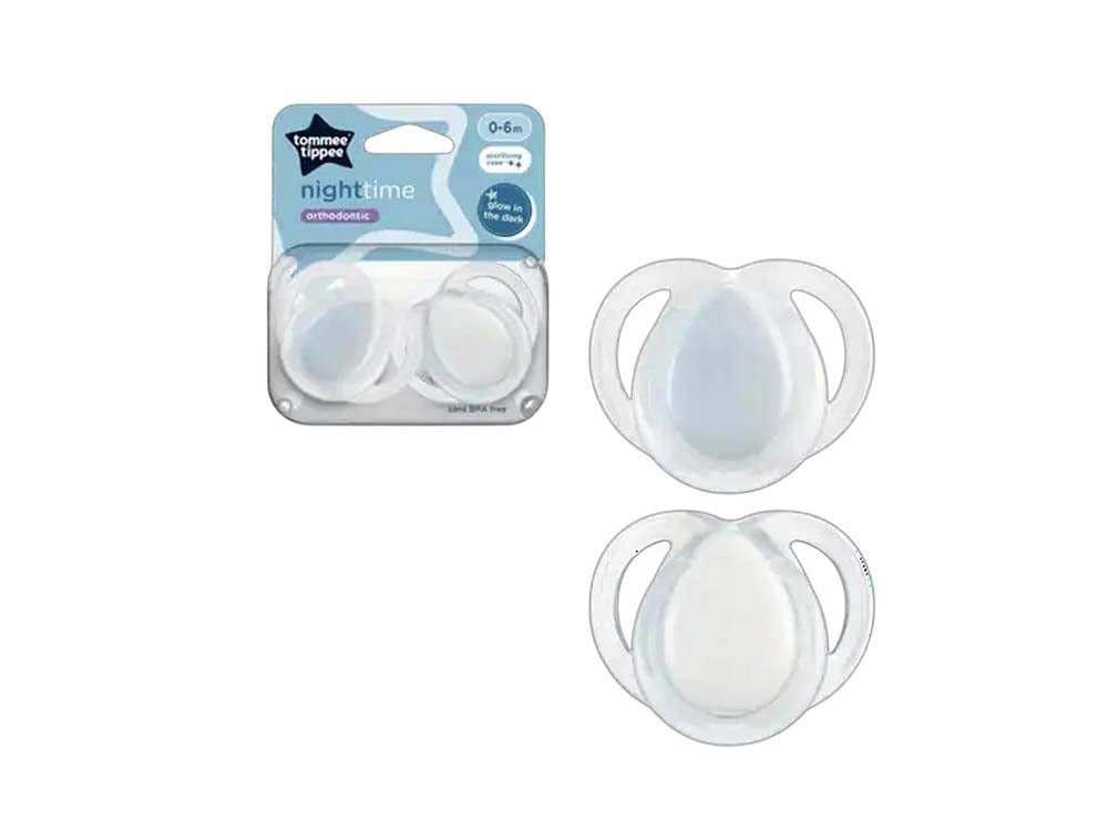 Tommee Tippee Night Time Neutral Soother 0-6M 2 Pieces