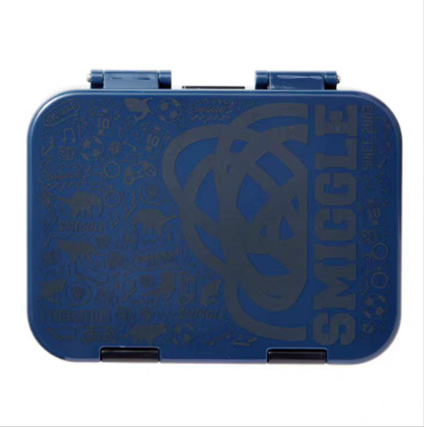 Smiggle Lunch Box - Dark Blue | Logo 21x15x4.5