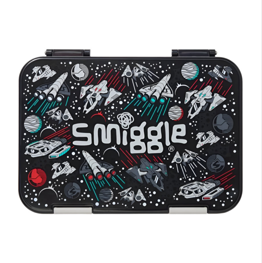 Smiggle Lunch Box - Black Space | 21x15x4.5