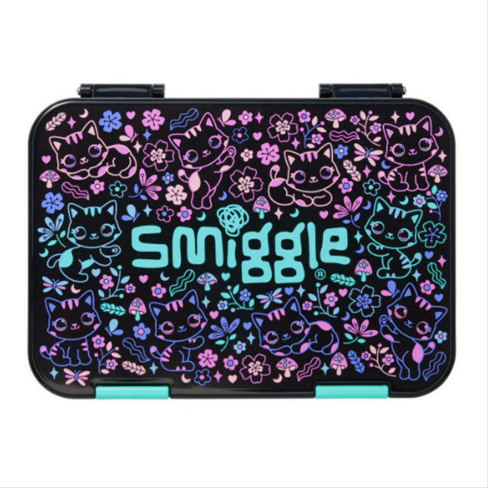 Smiggle Lunch Box - Black Cat - 21x15x4.5