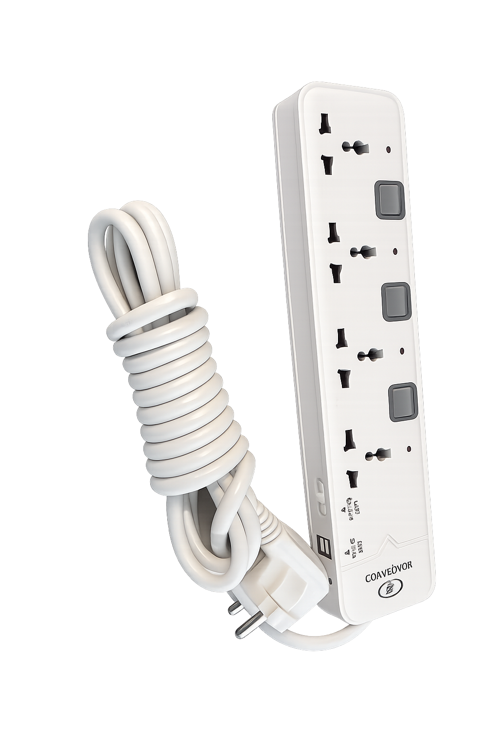 4 Ways Extension 2500 Watts 5 Mtrs Cord