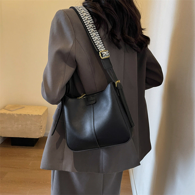 Jouka Joue Women Black Bucket Bag Crossbody Large Capacity