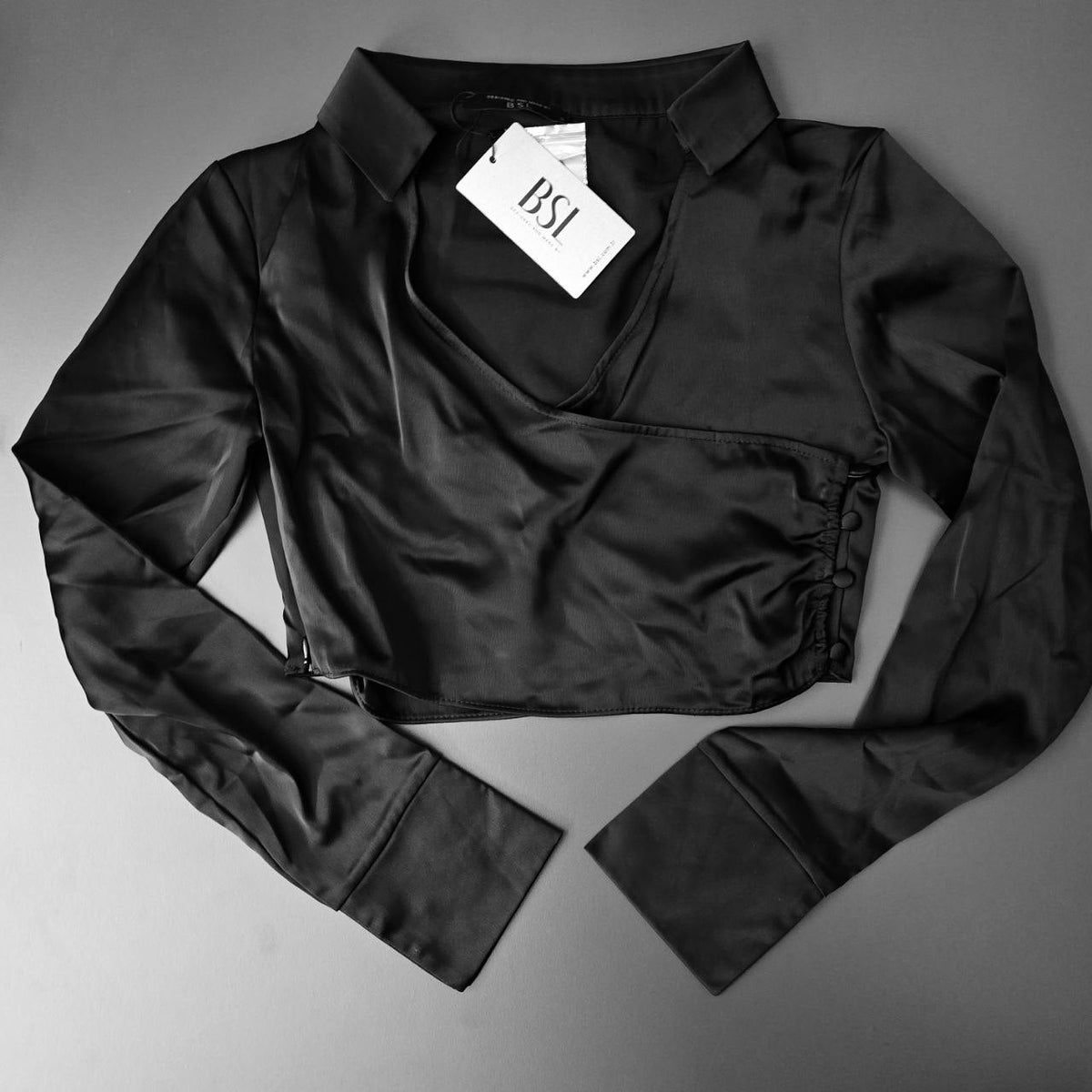 Women's Long-Sleeve Crop Top by BSL | S