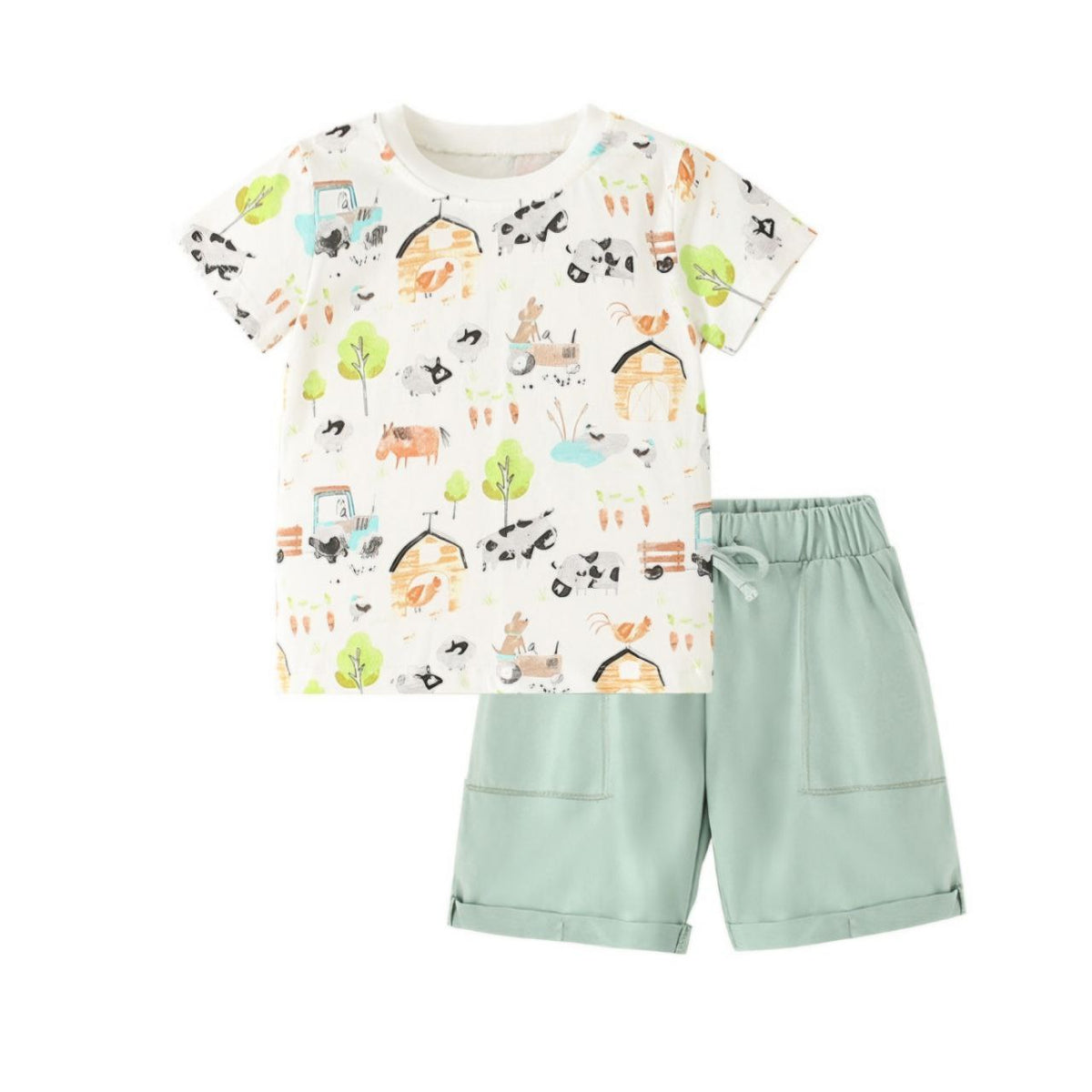 Boys’ Cotton Dinosaur Summer Set / 4–8Y