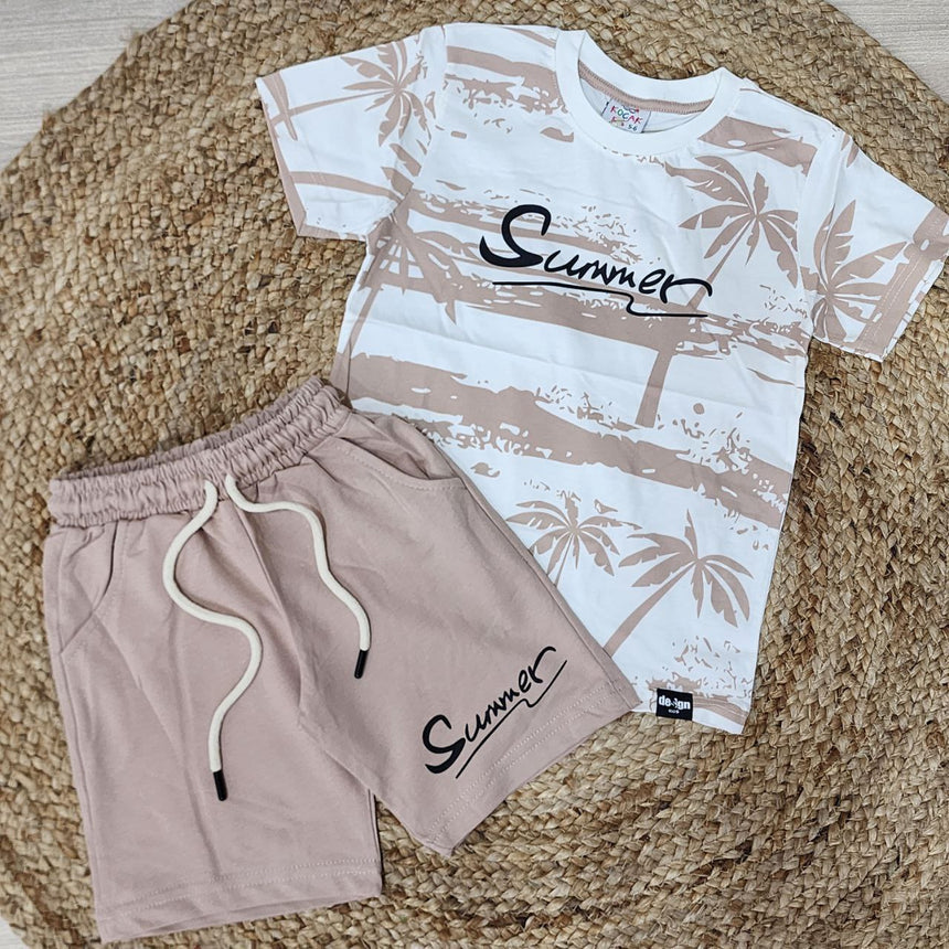 Boys’ Cotton Palm Summer Set / 5–8Y