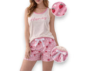 Doucette Women’s White & Pink Cotton Pyjama