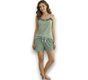Doucette Women’s Olive Cotton Short Pyjama Set