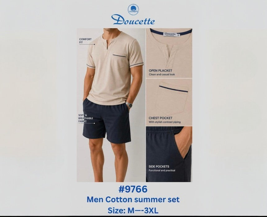 Doucette Men’s Cotton Summer Pyjama Set