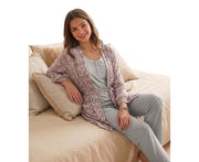 Cotton Pyjama Robe Set Pink