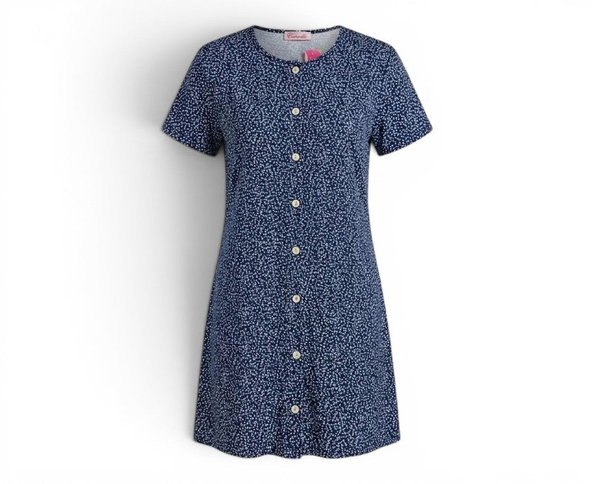 Cotton Ladies Nightshirt Black