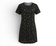Cotton Ladies Nightshirt Black