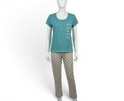 Cotton Pyjama Set Green