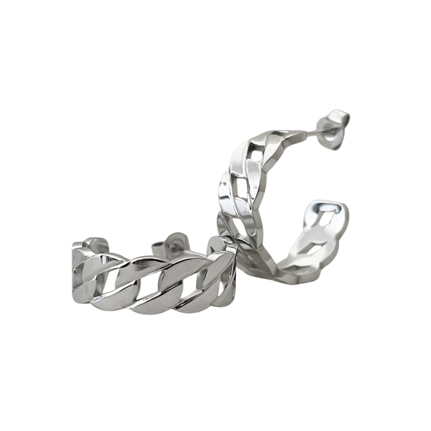 Chain Hoops Earrings