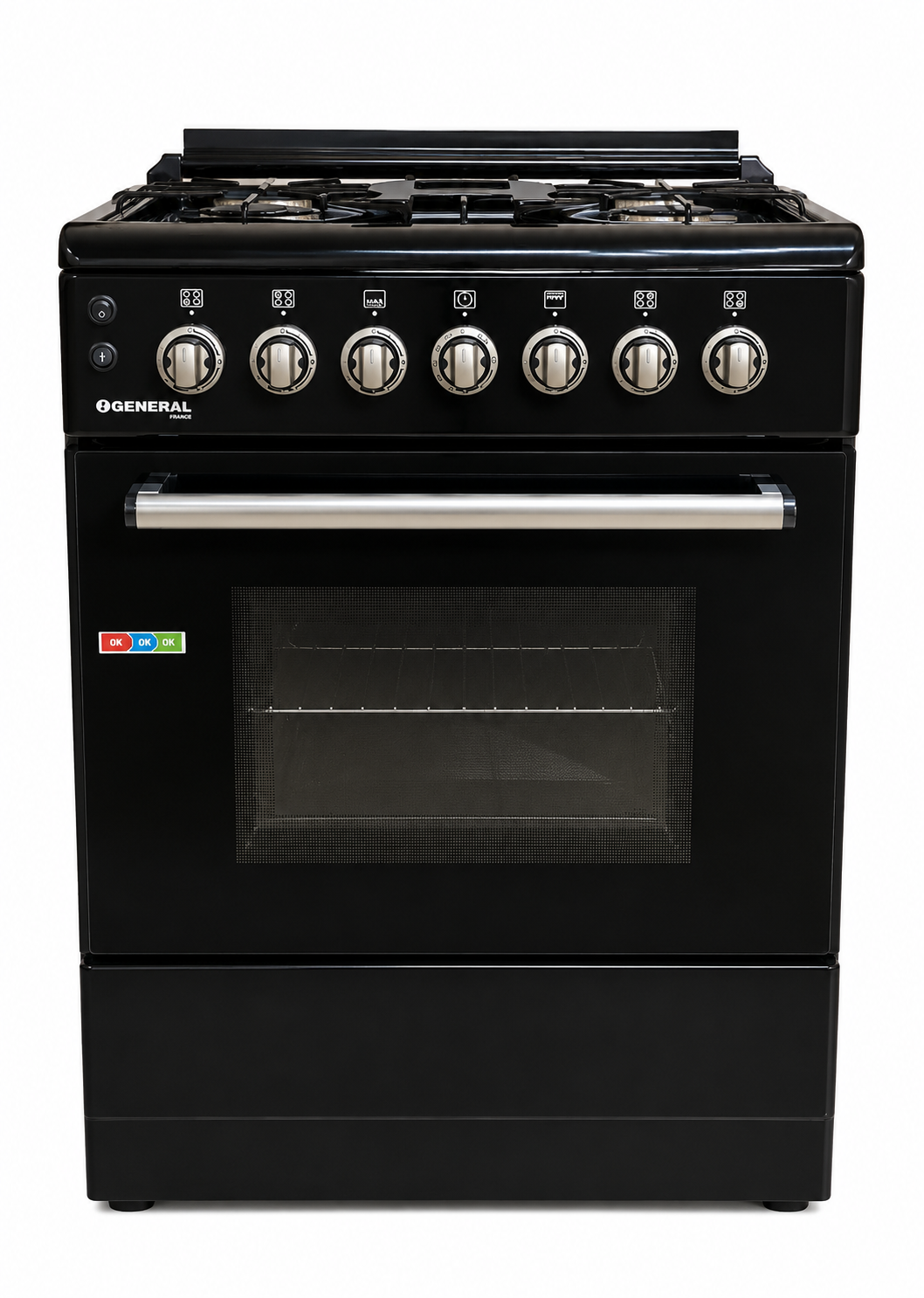 General Power Gas Cooker 4 Burner Black