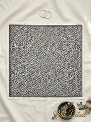 Monochrome Floral Square Scarf Petit Détail Lebanon