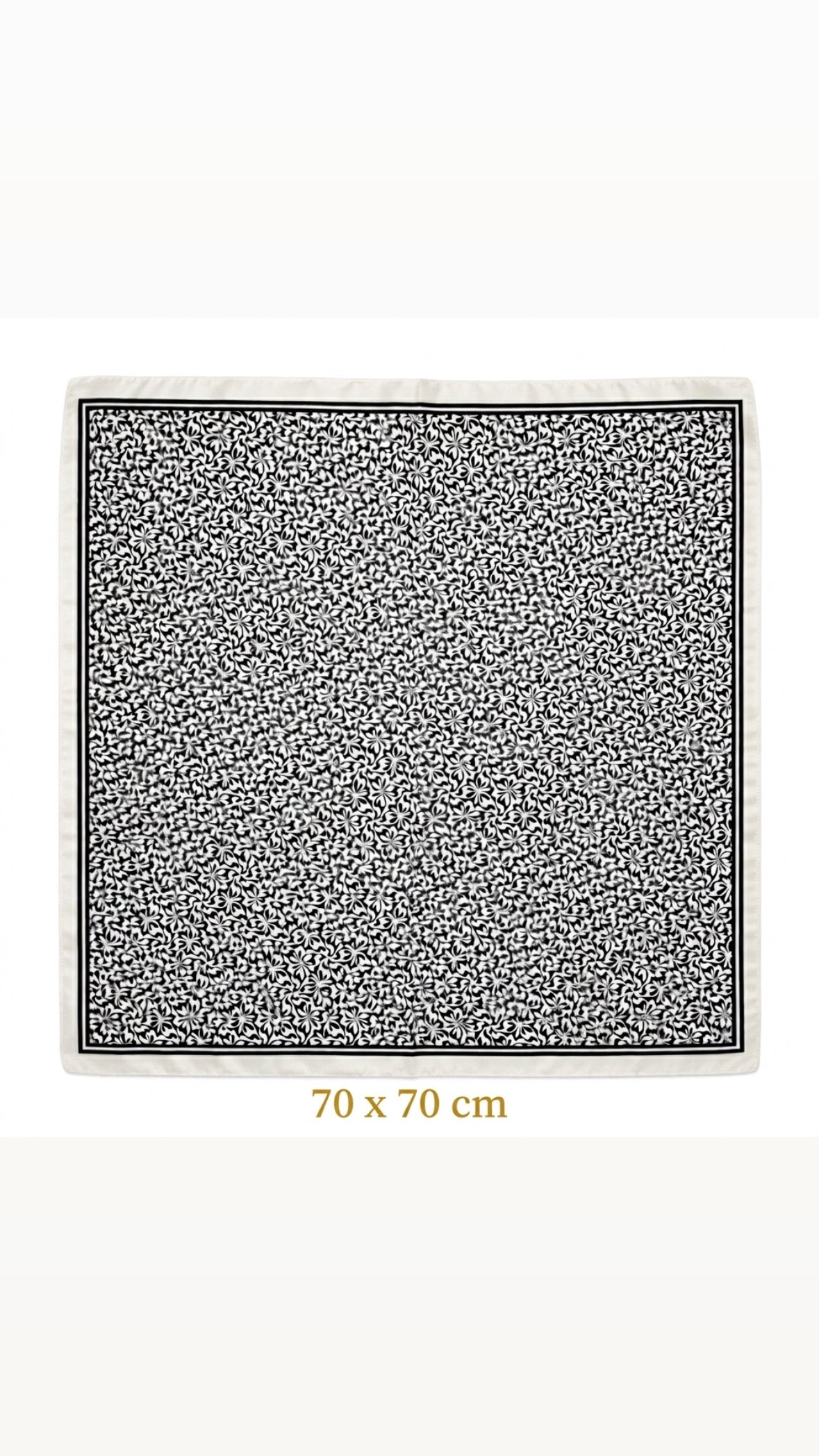 Monochrome Floral Square Scarf Default Title Petit Détail Lebanon