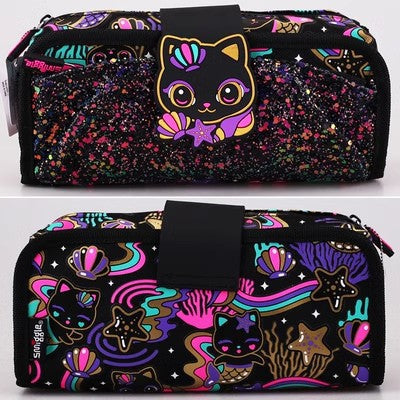 Smiggle Pencil Case | Black | Cat | Sea