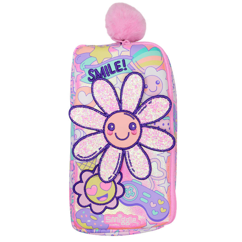 Smiggle Pencil Case | Pink Flower