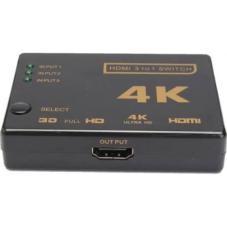 4K Ultra HD HDMI Switch 3 To 1