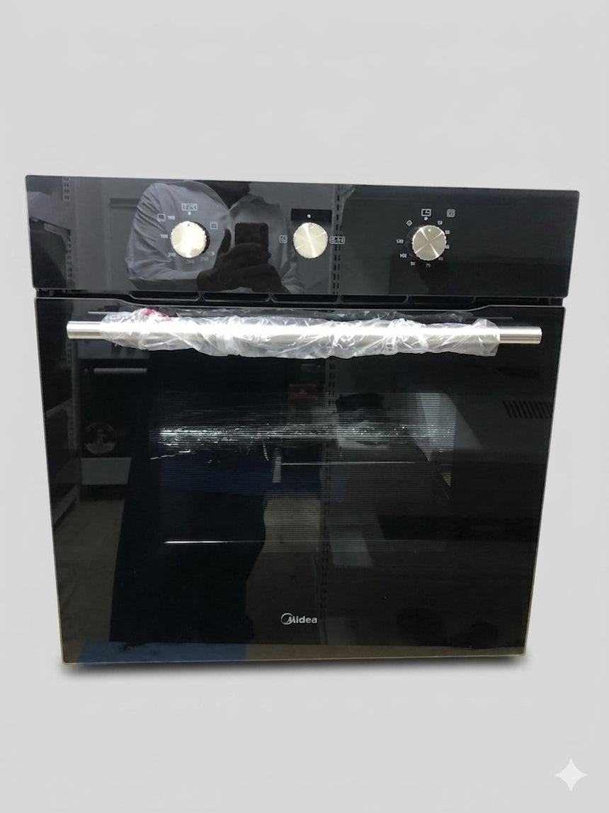 Midea Gas Oven 60cm Black Glass Encastre