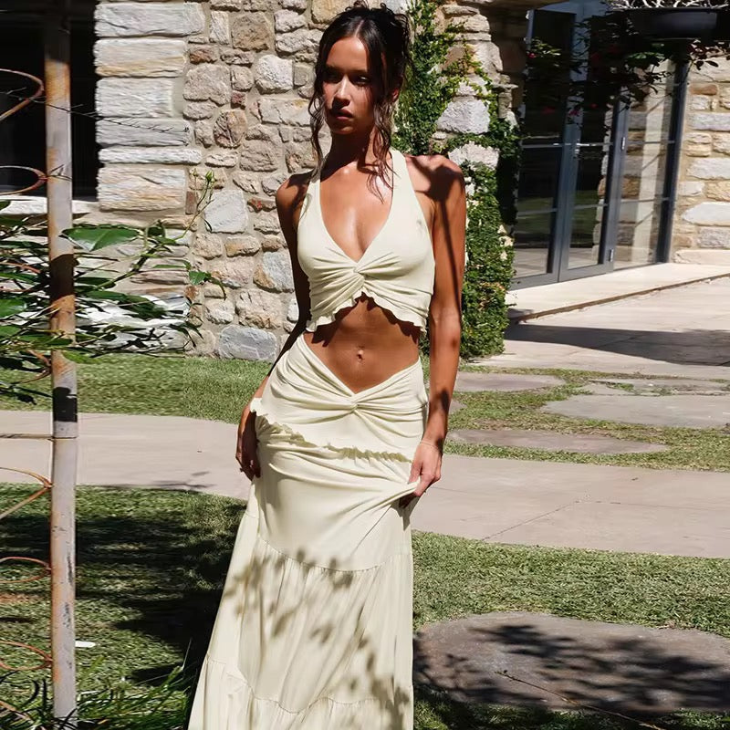 Rio Set Ruffles Skirt and Crop Top