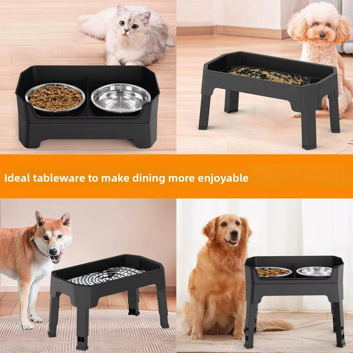 3-In-1 Elevated Dog Feeder Station
