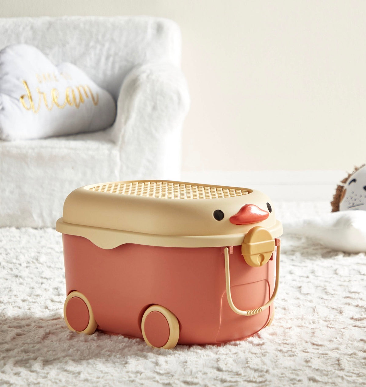 Dotty Duck Storage Box with Wheels