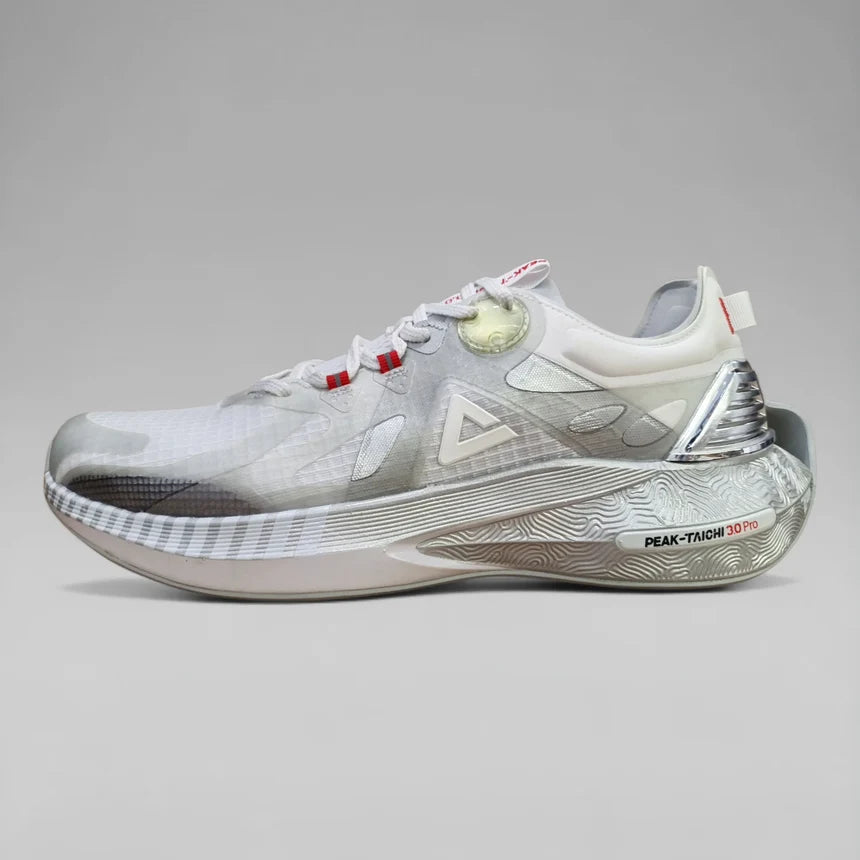 Peak Men Running Shoes Taichi 3.0 Pro White Silver