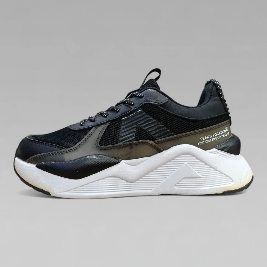 Peak Women Casual Shoes Black White