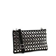Black pouch bag with silver studs 