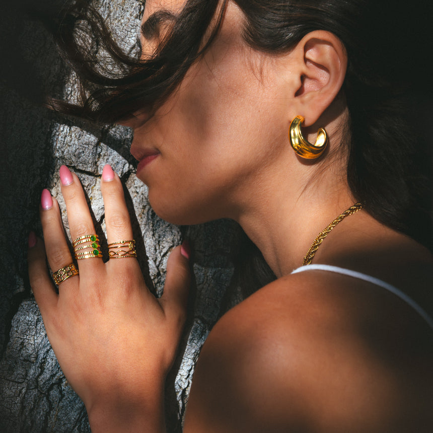 Big Croissant Hoops Earrings