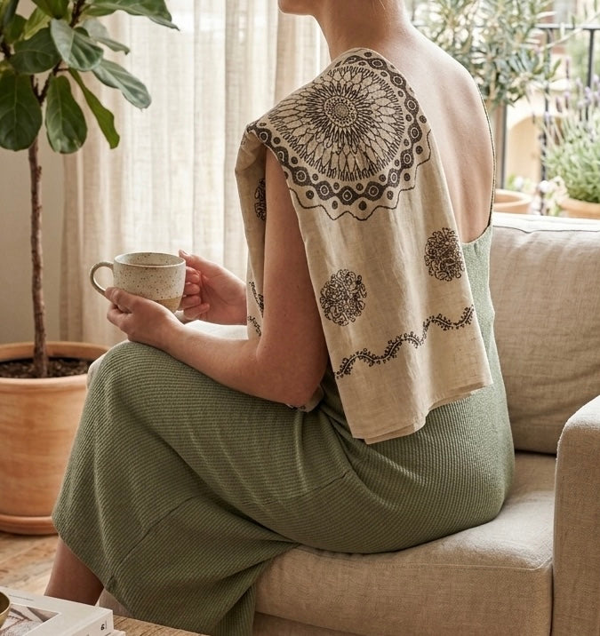 Off-white Bohemian Shawl