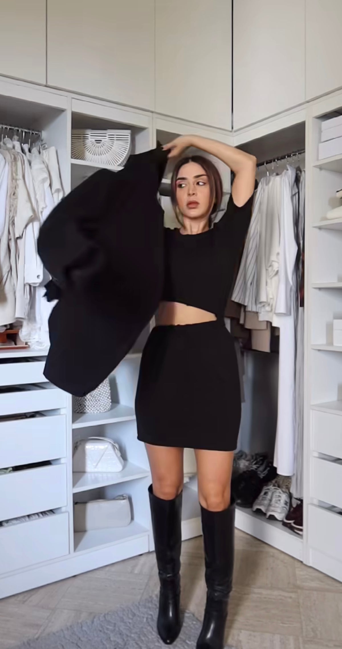 Meli French Terry Cut-Out Dress