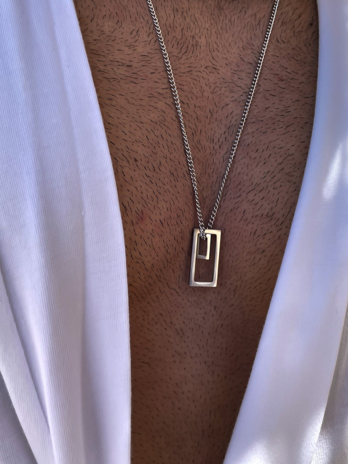 The Geometric Rectangles Pendant Necklace