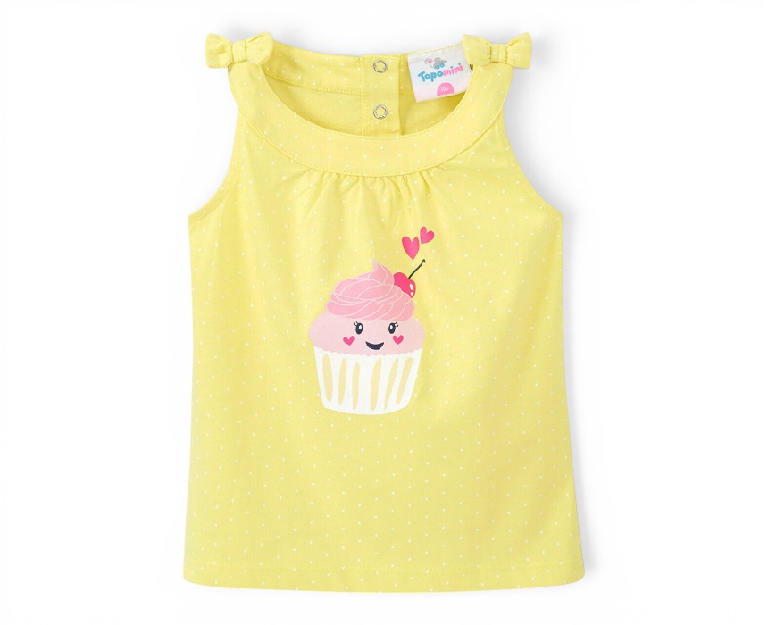Topomini Cupcake Tank Top Yellow