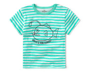 Topomini Mint Striped Fish Summer T-Shirt