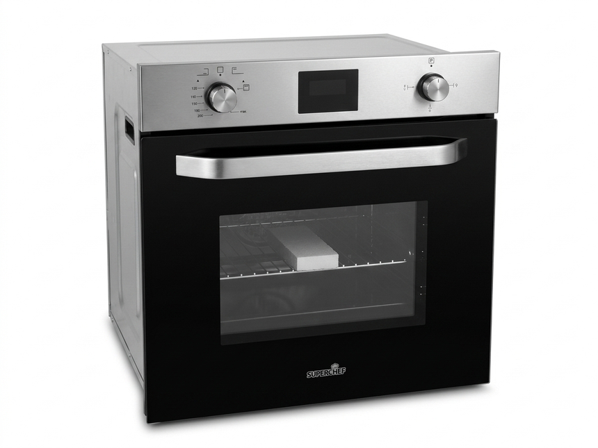 Super Chef Oven 60cm Gas Inox with Fan