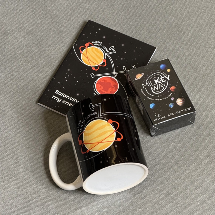 Venus & Mars Illustration Set - 1 Notebook, 1 Mug, 1 Game