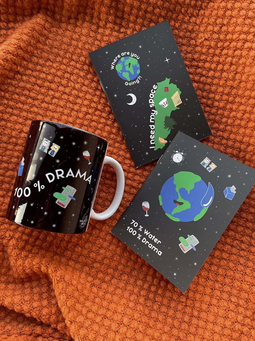Earth Drama Set - 1 Mug, 2 Notebooks