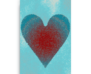 Ice Heart Digital Print Canvas
