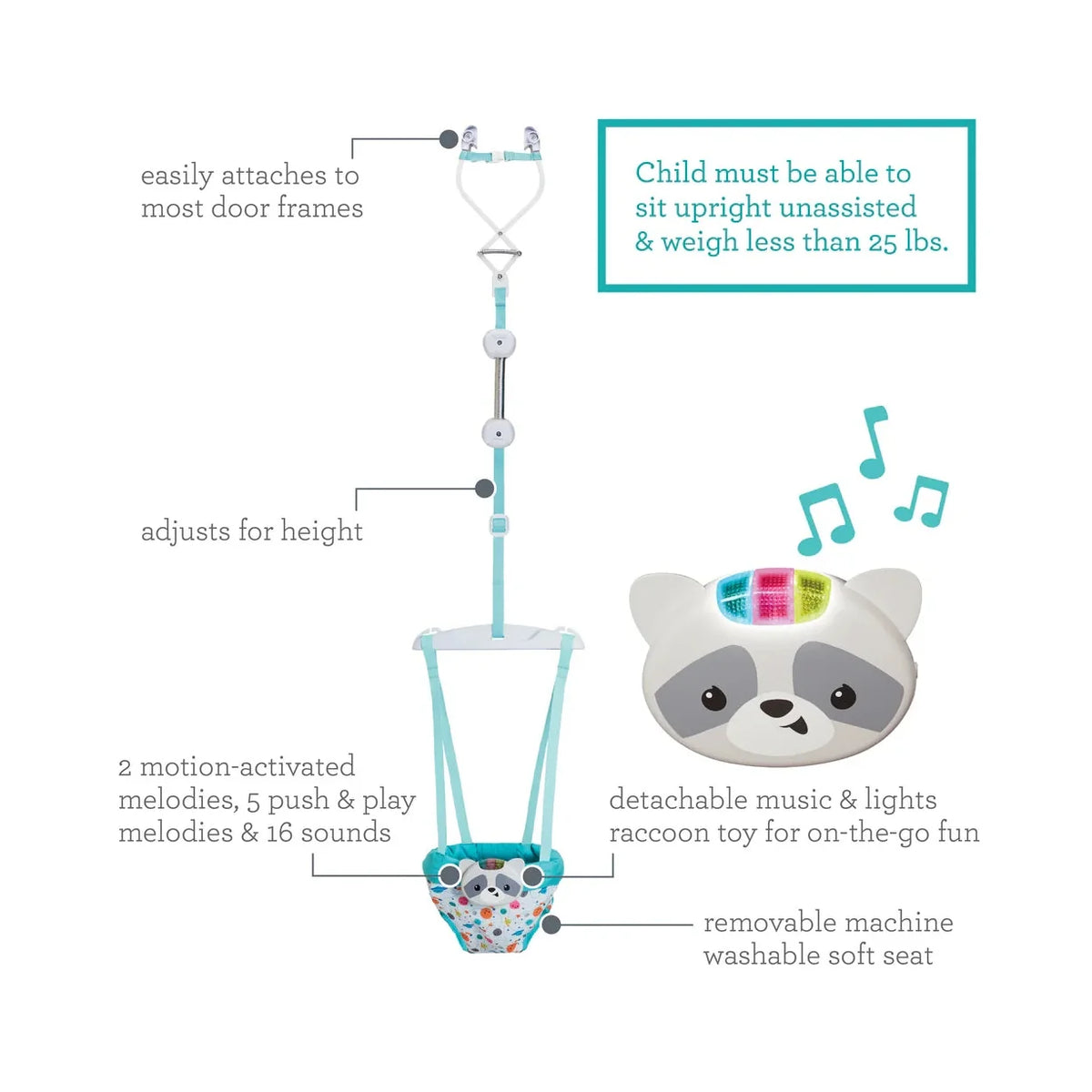 Infantino 2-in-1 Music and Lights Doorway by Blue Box Kids